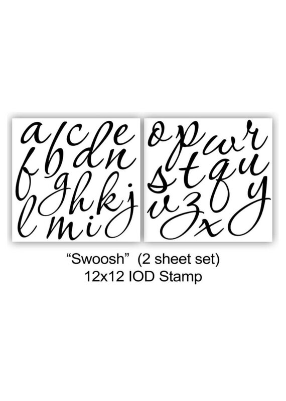 Iron Orchid Designs Swoosh (two sheet set) Decor Stamp | Iron Orchid Designs 12"x12"