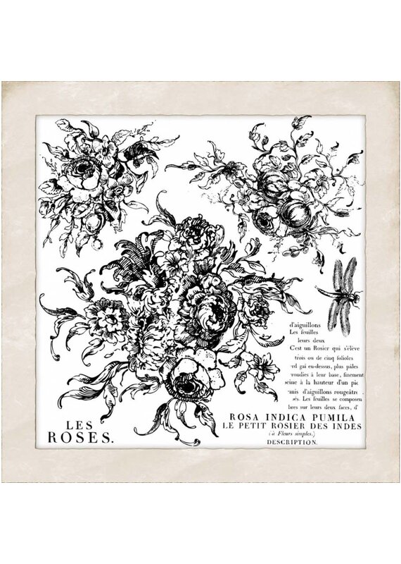Iron Orchid Designs Rose Toile Decor Stamp | Iron Orchid Designs 12"x12"