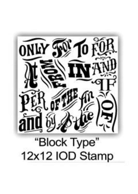 Iron Orchid Designs Block Type Decor Stamp | Iron Orchid Designs 12"x12"