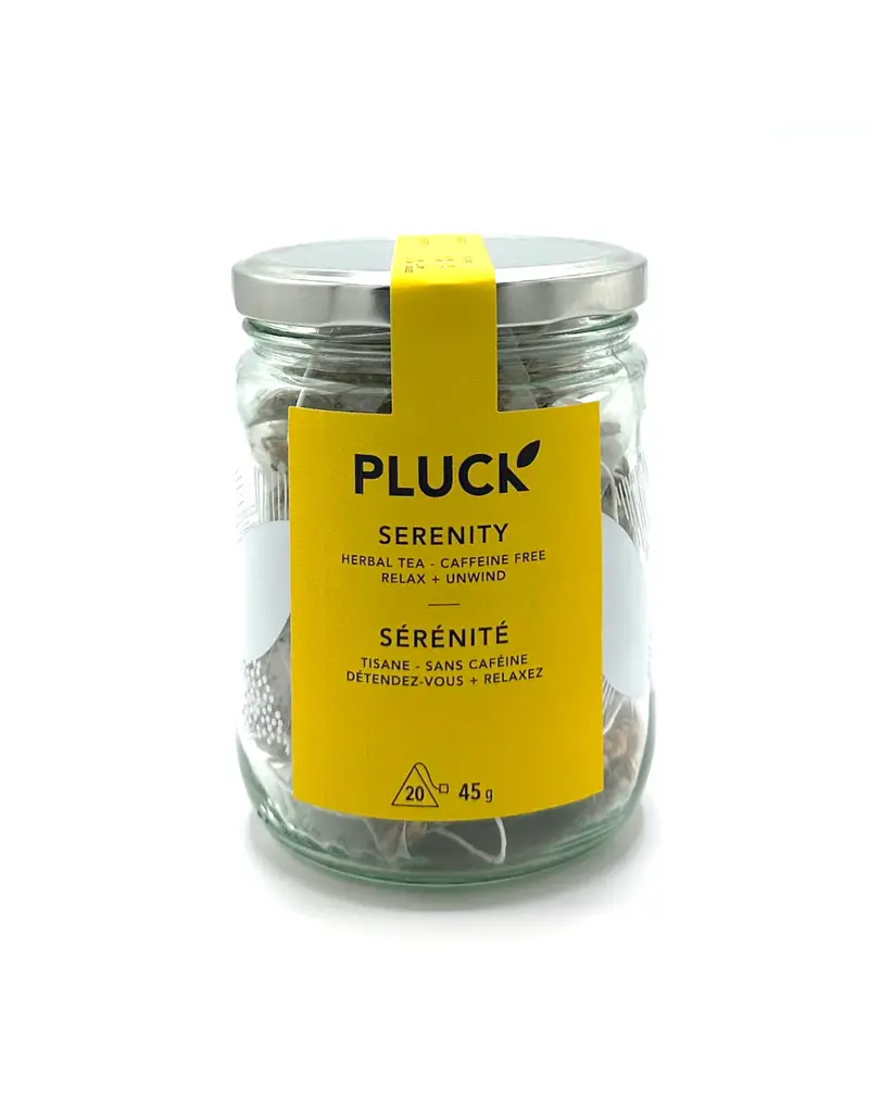 Pluck Tea Serenity | Glass Jar of Tea Bags 20 Servings