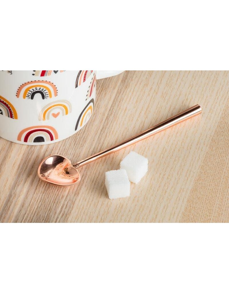 Abbott Collection Rose Gold Heart Spoon – Small Heart-Shaped Stainless Steel Spoon | Elegant Entertaining