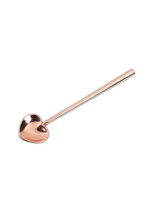 Abbott Collection Rose Gold Heart Spoon – Small Heart-Shaped Stainless Steel Spoon | Elegant Entertaining