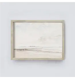 Hoekstra Decor Coastal Beach Print | Aged Farmhouse Frame 25"x19"