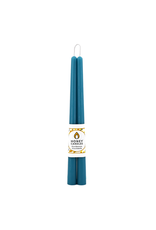 Honeybee Candles Glacier Teal Beeswax Taper Candle 12” | Set of 2