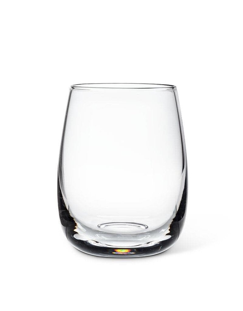 Abbott Collection Thick Scissor Cut Stemless Wine Glass