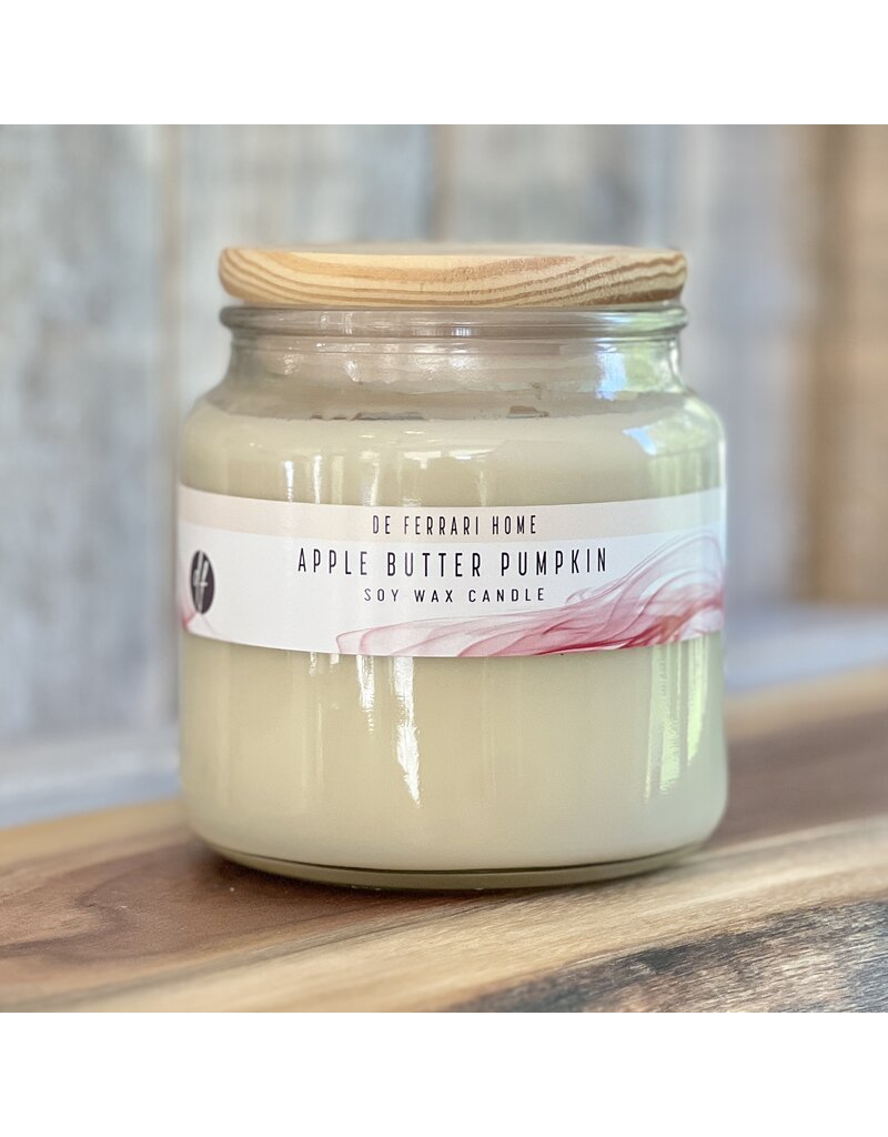 DeFerrari Candles Apple Butter Pumpkin Apothecary Soy Wax Candle