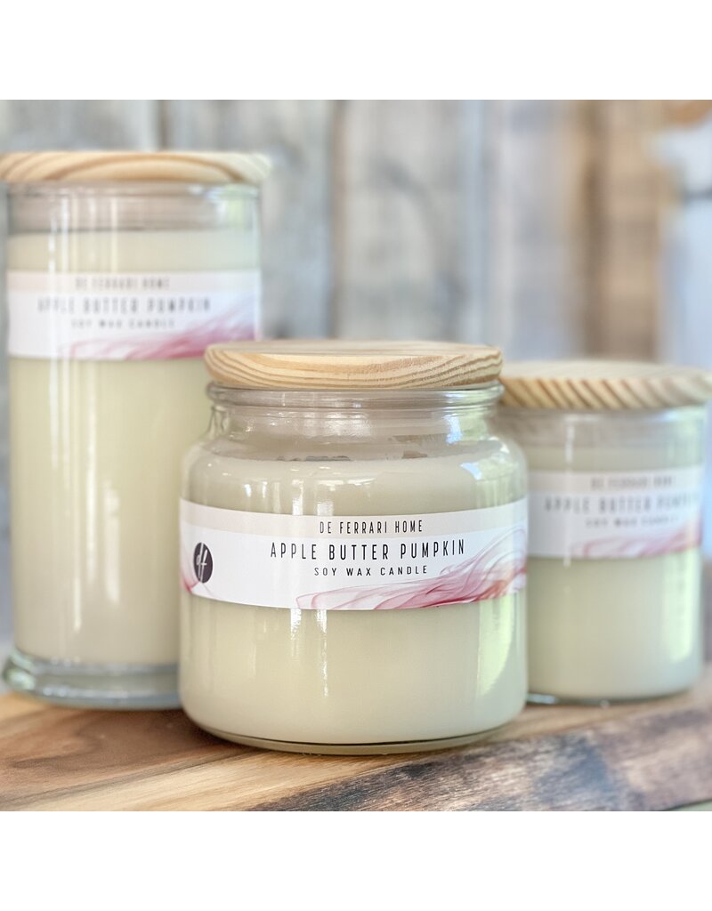 DeFerrari Candles Apple Butter Pumpkin Apothecary Soy Wax Candle