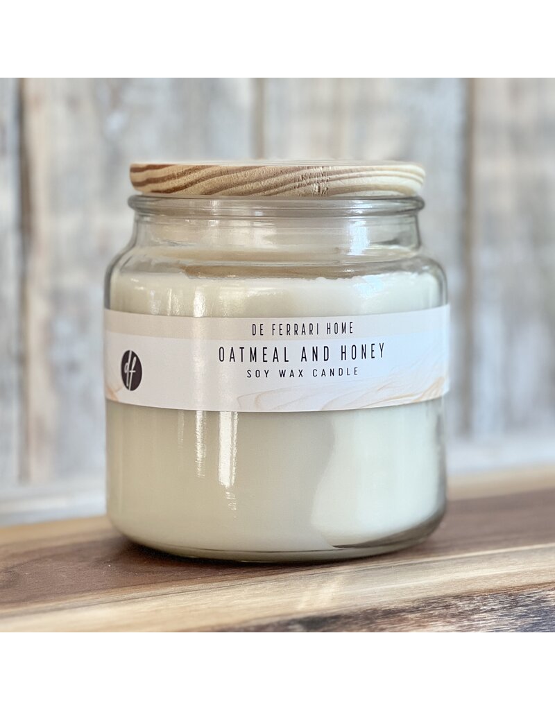 DeFerrari Candles Oatmeal and Honey Apothecary Soy Wax Candle