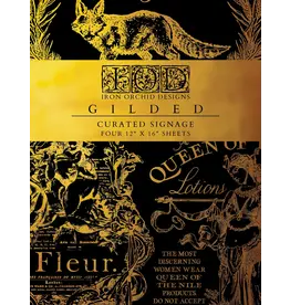 Iron Orchid Designs Curated Signage Gilded Gold Foil Transfer Pad - four 12"x16" sheets | Iron Orchid Designs