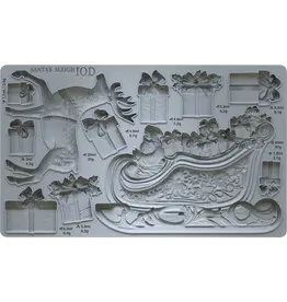 Iron Orchid Designs Santa's Sleigh *Limited Edition IOD Decor Mould (6″x10″)