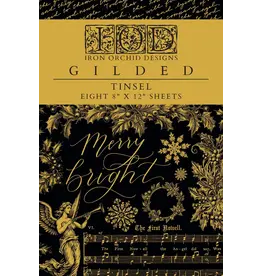 Iron Orchid Designs Tinsel Gilded *Limited Edition Transfer Pad - eight 8"x12" sheets | Iron Orchid Designs