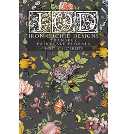 Iron Orchid Designs Fairytale Florals Transfer Pad eight 8"x12" sheets | Iron Orchid Designs