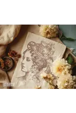 Farrow & Ball Paint Charlotte Decor Stamp | Iron Orchid Designs 12"x12" with masks