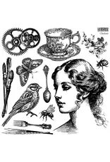 Farrow & Ball Paint Charlotte Decor Stamp | Iron Orchid Designs 12"x12" with masks