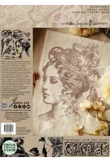 Farrow & Ball Paint Charlotte Decor Stamp | Iron Orchid Designs 12"x12" with masks