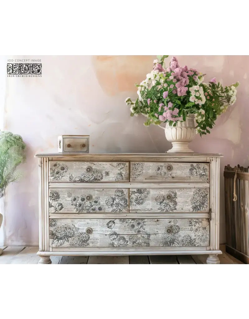 Iron Orchid Designs Garden Bouquet Decor Stamp | Iron Orchid Designs 12"x12"