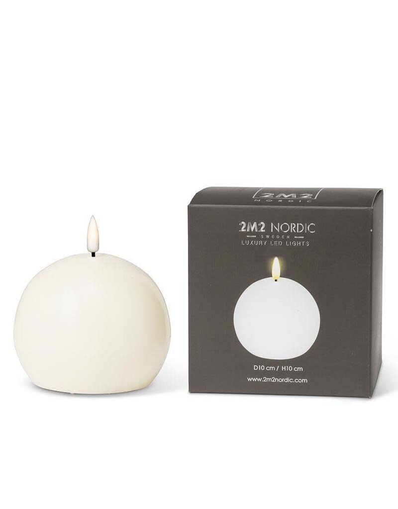 Abbott Collection Flameless LED Ball Candle | Off White