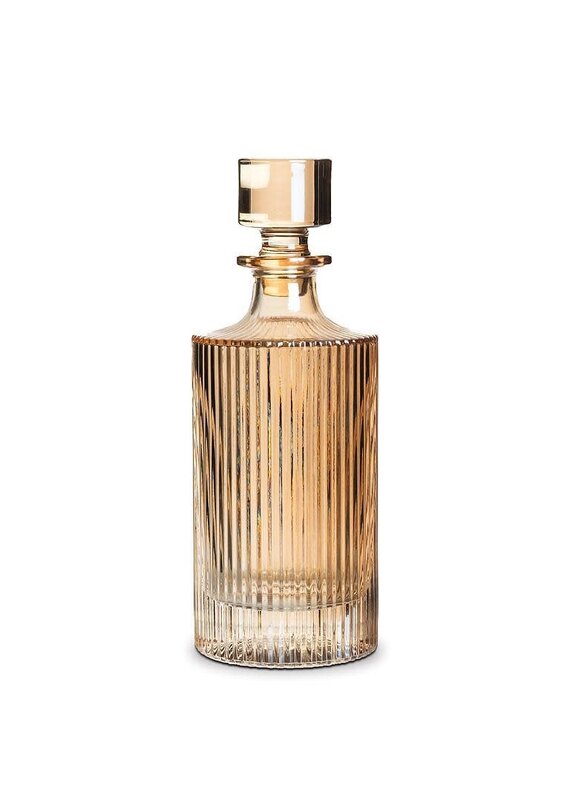Abbott Collection Vertical Optic Decanter in Amber
