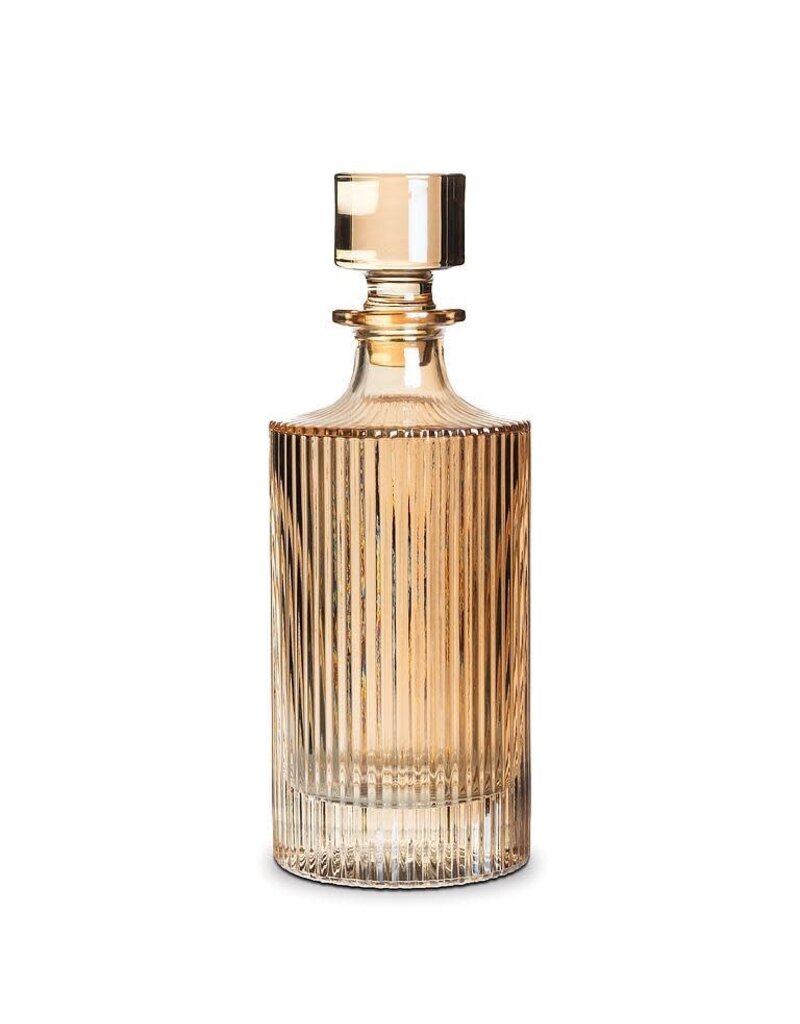 Abbott Collection Vertical Optic Decanter in Amber