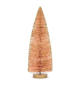 Abbott Collection Dusty Pink Brush Tree with Glitter | Lg