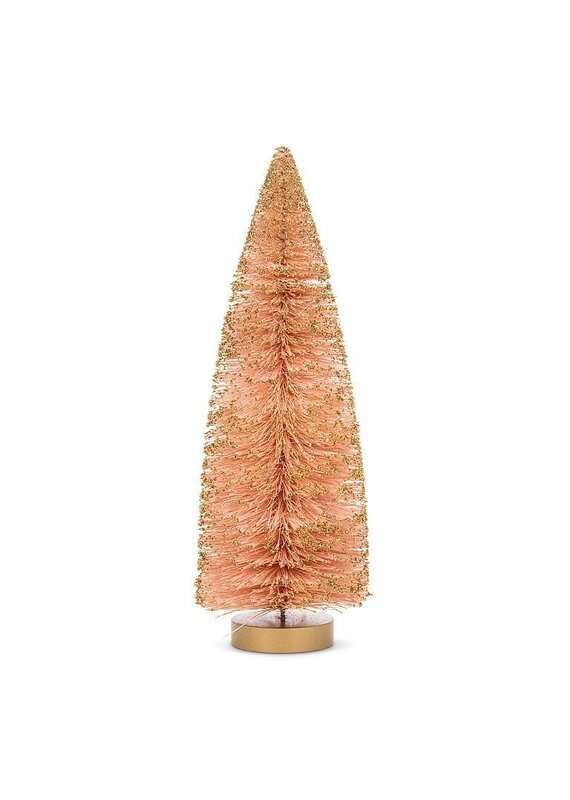 Abbott Collection Dusty Pink Brush Tree with Glitter | Lg