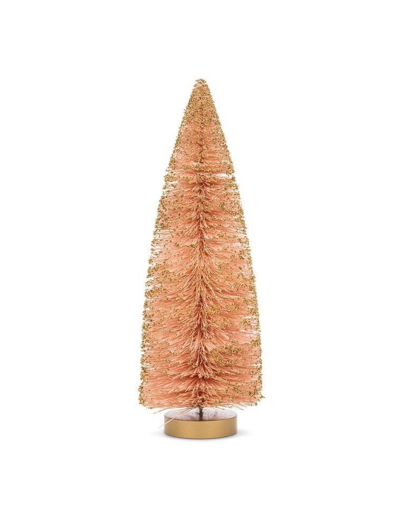 Abbott Collection Dusty Pink Brush Tree with Glitter | Lg