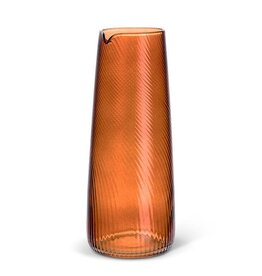 Abbott Collection Tall Optic Swirl Carafe | Dark Amber