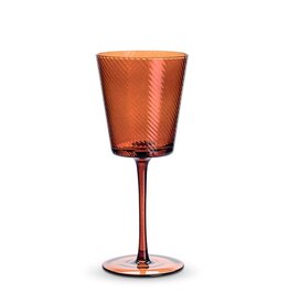 Abbott Collection Optic Swirl Wine Glass | Dark Amber