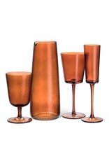 Abbott Collection Optic Swirl Wine Glass | Dark Amber