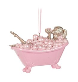 Abbott Collection Pink Bubblebath Ornament