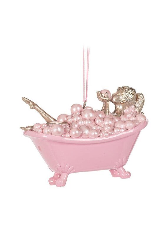 Abbott Collection Pink Bubblebath Ornament