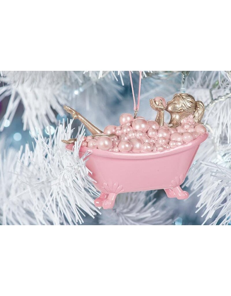 Abbott Collection Pink Bubblebath Ornament