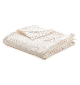 Brunelli Ivory Muslin Throw by Brunelli