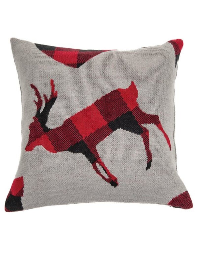 Brunelli Buffalo Plaid Deer Toss Cushion by Brunelli