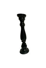 Wooden Candle Holder Black | lg