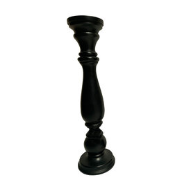 Wooden Candle Holder Black | lg