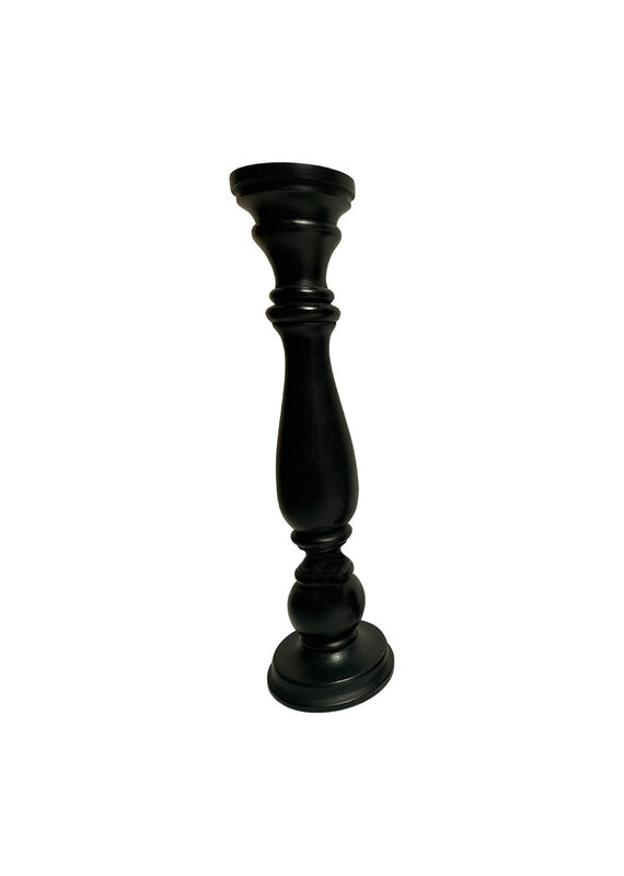 Wooden Candle Holder Black | lg