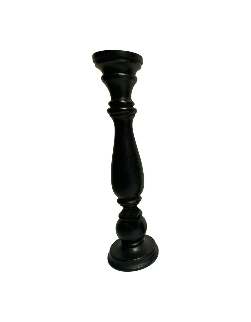 Wooden Candle Holder Black | lg