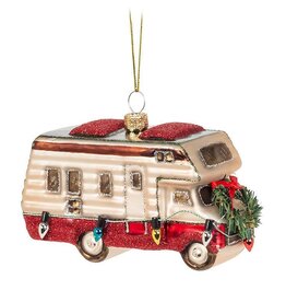 Abbott Collection Glass RV Camper Ornament