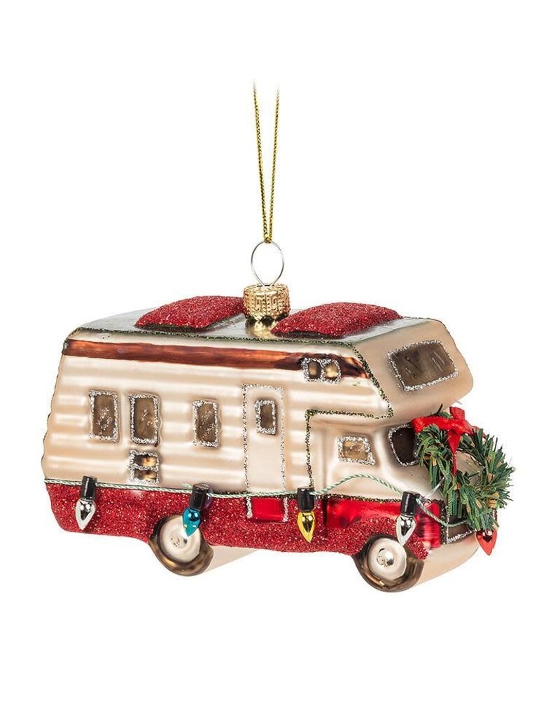 Abbott Collection Glass RV Camper Ornament