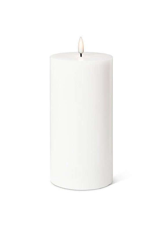 Abbott Collection Flameless LED Pillar Candle 3.5"x8" | White