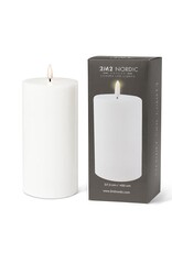 Abbott Collection Flameless LED Pillar Candle 3.5"x8" | White