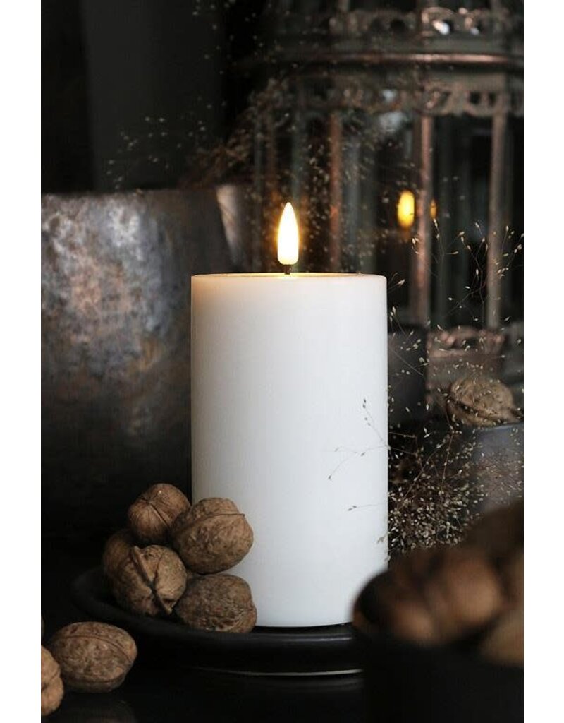 Abbott Collection Flameless LED Pillar Candle 3.5"x8" | White