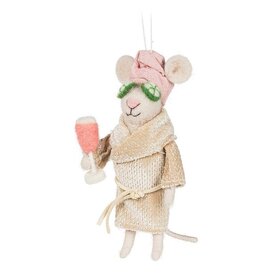 Abbott Collection Spa Mouse with Cucumbers Ornament