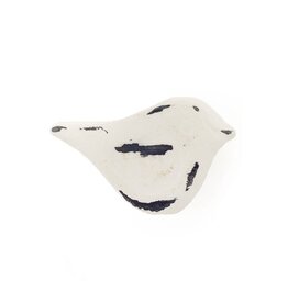 adv White Distressed Iron Bird Knob
