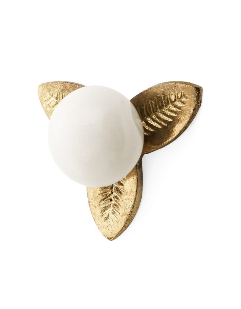 adv Ceramic & Brass Flower Knob