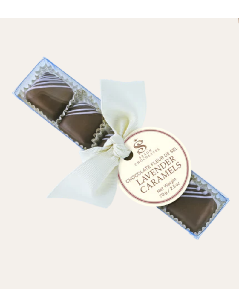 Saxon Chocolates Lavender Dark Chocolate Sea Salt Caramels