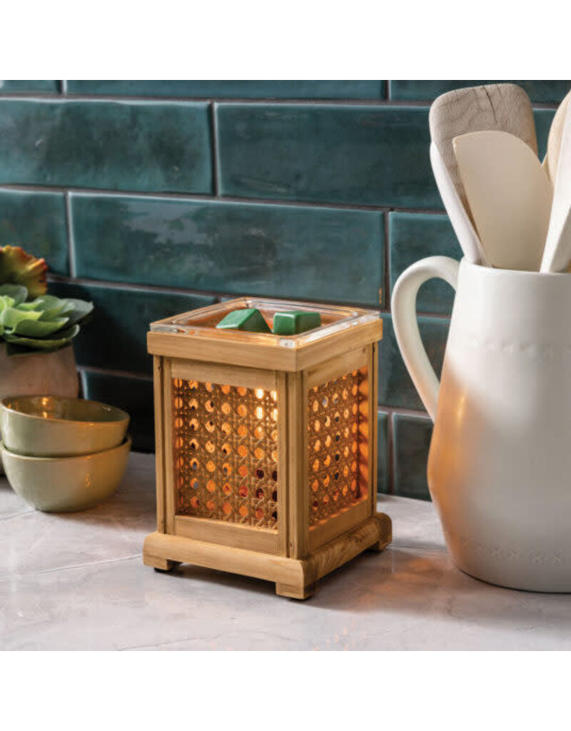 sds Wood & Cane Style Bulb Illumination Fragrance Warmer