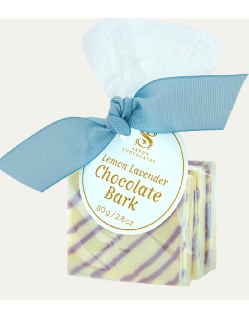 Saxon Chocolates Lemon & Lavender White Chocolate Bark