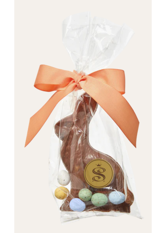 Saxon Chocolates Milk Chocolate Small Solid Bunny with Mini Eggs